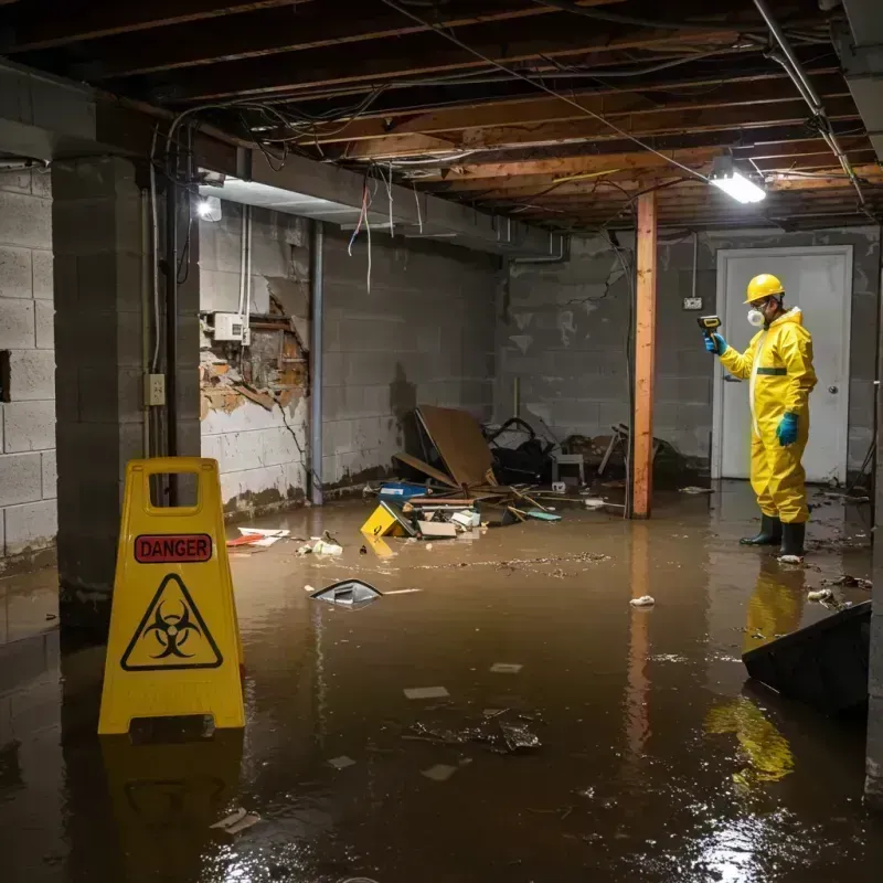 Flooded Basement Electrical Hazard in Norridge, IL Property